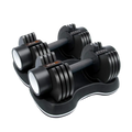 Spark Adjustable Dumbbells Midnight black - Women Beginners | Easy Use, 27.5 Lbs in sleek black design with compact base for home workouts and strength training.