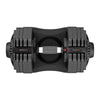 Top view of Flare Adjustable Dumbbell - Ativafit 88 lbs showing dial system and compact tray for space-saving fitness equipment.