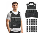 Ativafit Weighted Vest with 2lb to 22lb adjustable weights, shown on male model and with 1lb inserts for customizable resistance.