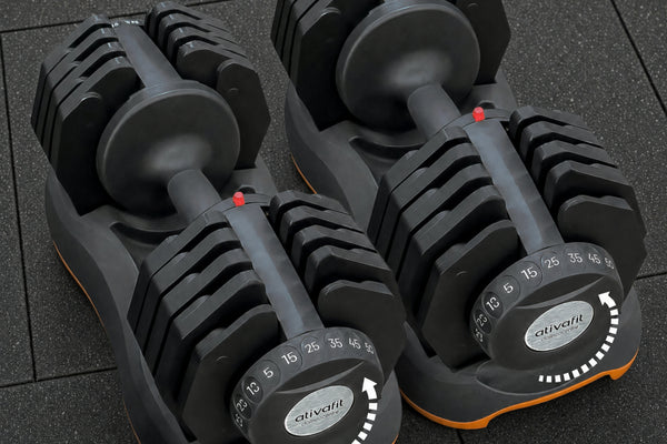 <high>Quick Dial Adjustable Dumbbells That Switch in Seconds</high>
