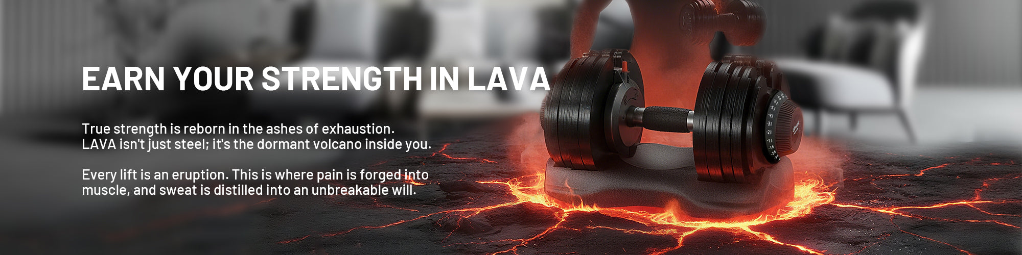 Ativafit Adjustable Dumbbell Lava 66 lbs for  serious strength training