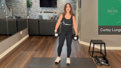 Curtsy Lunges exercise demonstration