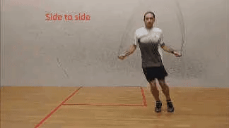 Side to side jump rope movement