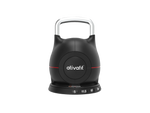 Black adjustable kettlebell with 'ativafit' branding on a white background