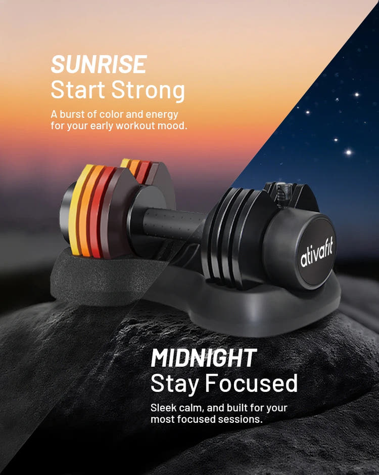 banner for ativafit 25lb adjustable dumbbell