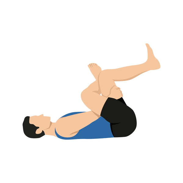 Lying glutes stretch demonstration