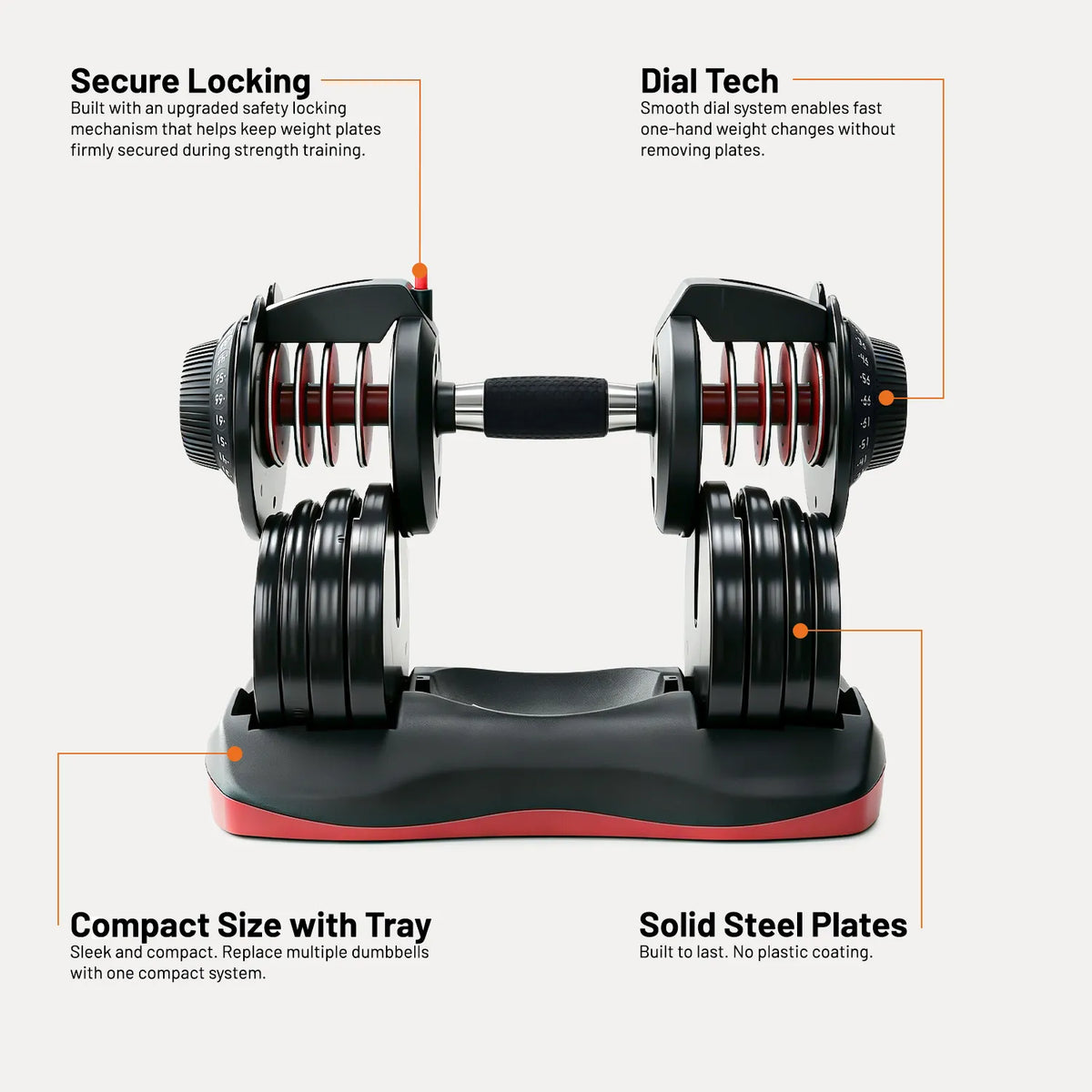 Ativafit Lava 66 Lb Adjustable Dumbbell Set
