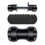 Exploded view of Spark Adjustable Dumbbells - Women Beginners | Easy Use, 27.5 Lbs showing modular weight plates and secure grip handle design.