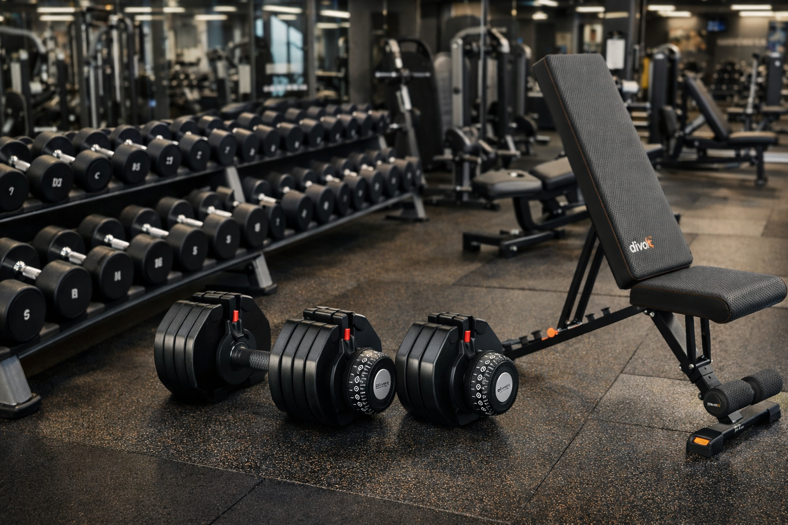 Strength training with adjustable dumbbells during a weight-loss program