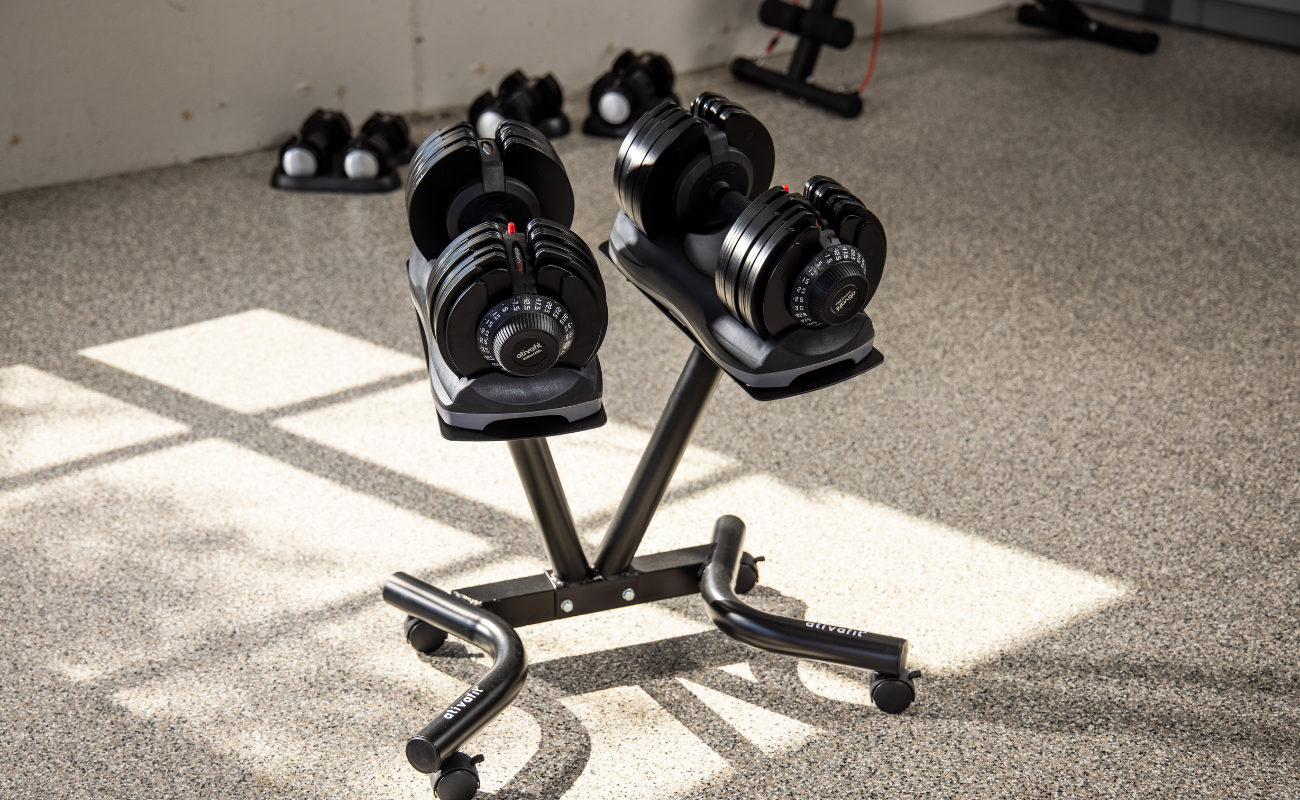 Ativafit Dumbbells on the stand