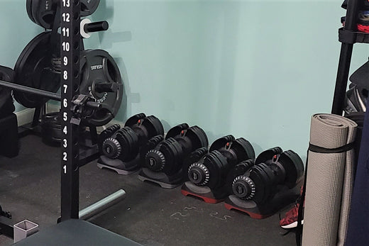 Eric's Homy Gym with Ativafit Adjustable Dumbbells