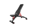 Ativafit Apex Pro adjustable workout bench with black padding and red frame