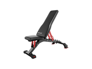 Ativafit Apex Pro adjustable workout bench with black padding and red frame