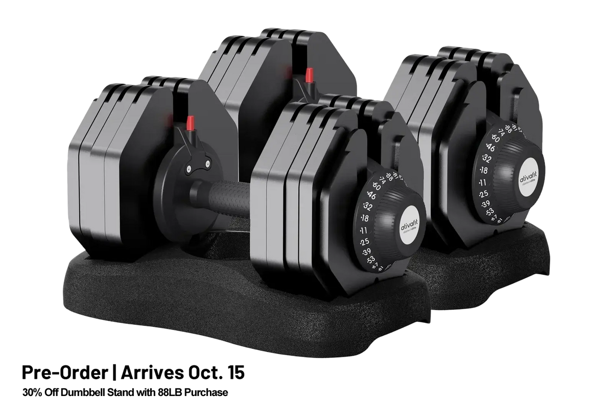 Ativafit Flare 88 Lb Adjustable Dumbbell Set