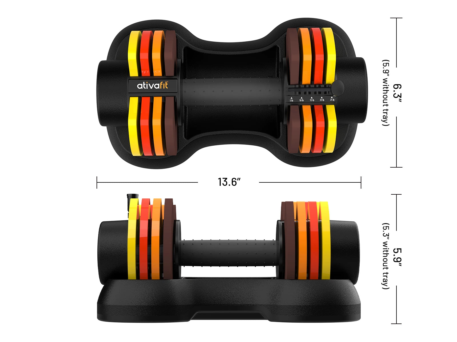 Ativafit Spark Adjustable Dumbbell Set - Women Beginners | Easy