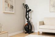 Ativafit Foldable exercise bike with digital monitor in living room