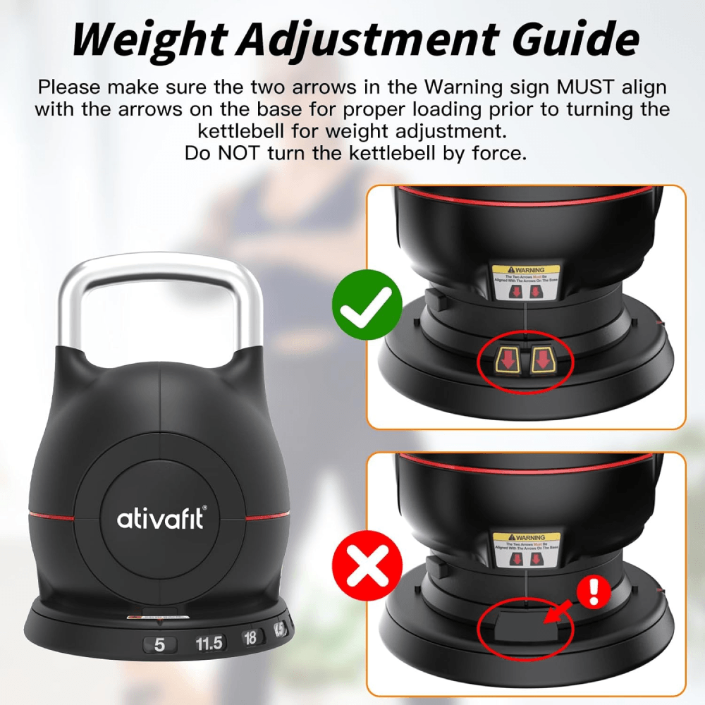 Vortex 5–44 lb Adjustable Kettlebell | Ativafit