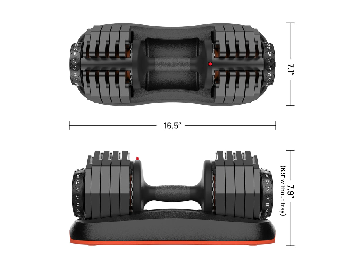50 lb Adjustable Dumbbell Set for Home Gym | Ativafit
