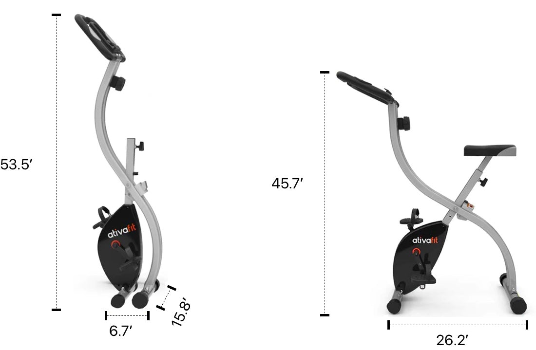 F8 Foldable Exercise Bike w. Health Monitor
