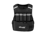 Ativafit Gravity Adjustable Vest with tight fit and iron sand weights, ideal for strength training and cardio workouts up to 22lb.