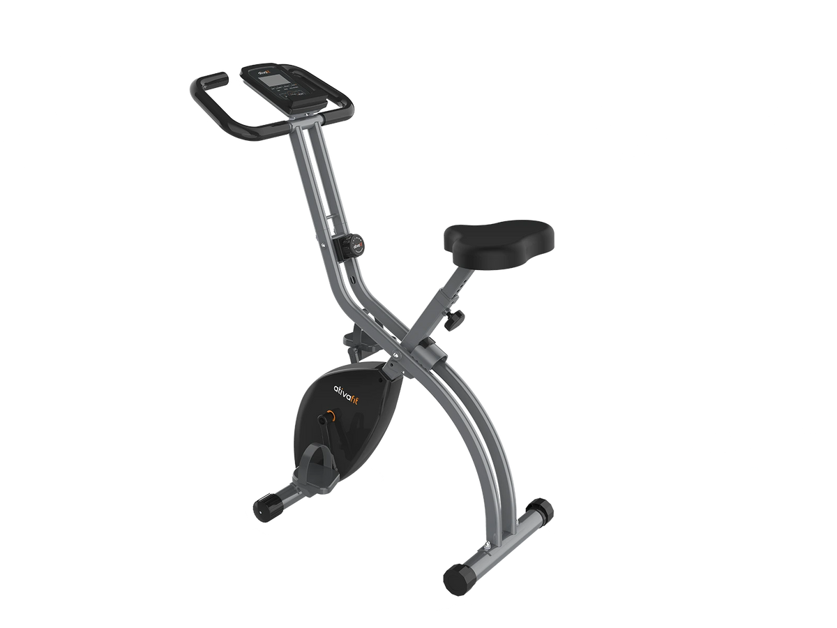 Exercise bike on a white background
