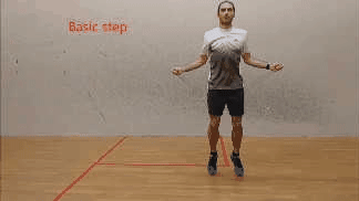 Basic jump rope step demonstration