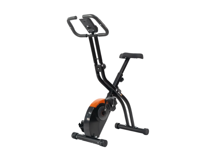 Ativafit Foldable exercise bike with digital monitor and adjustable seat for home cardio workouts