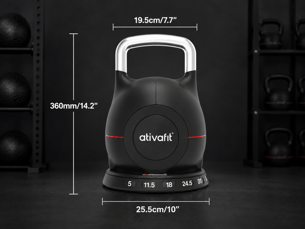 Ativafit Adjustable Kettlebell 5-44 lbs – Compact Weight for Home
