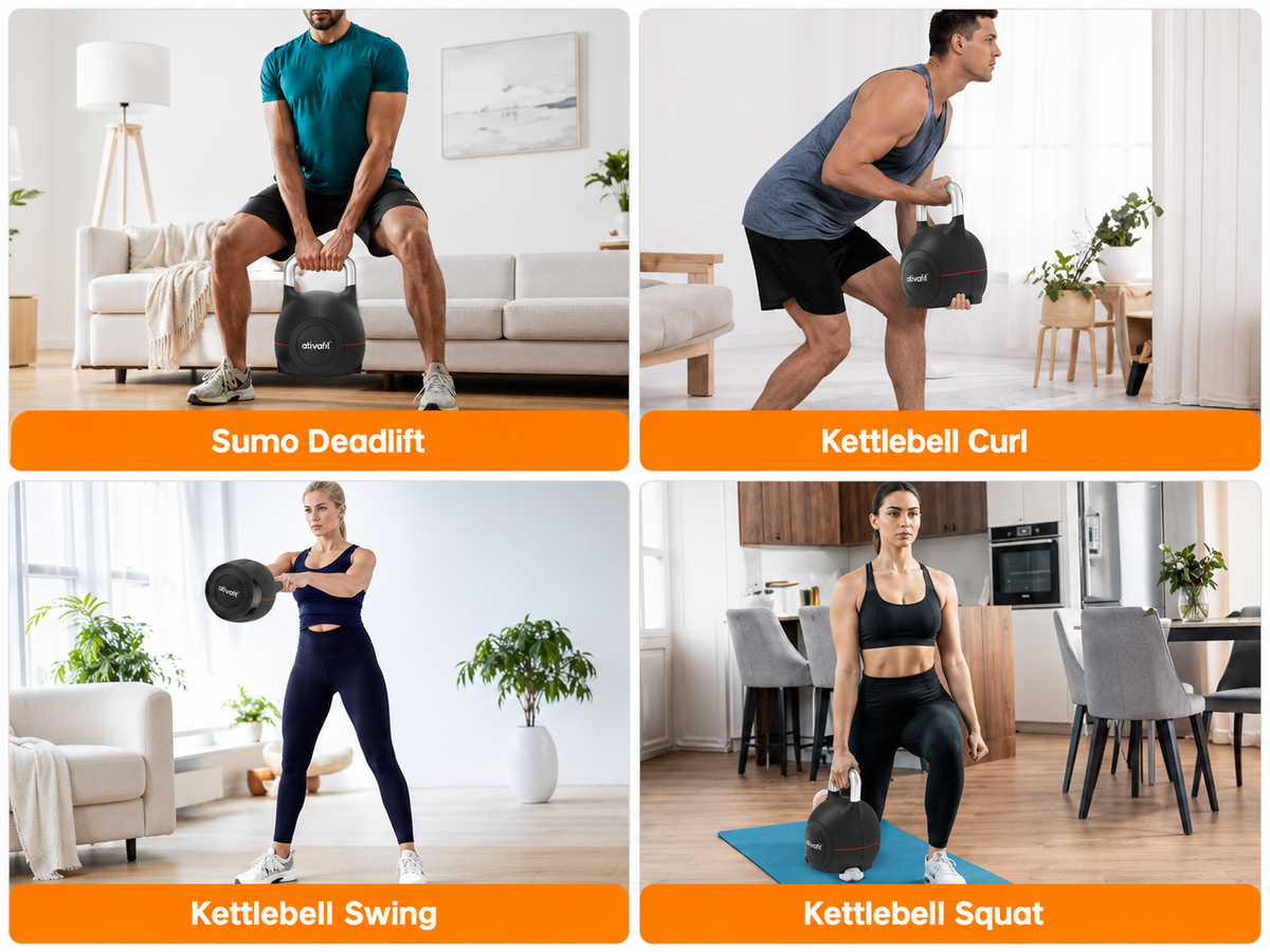 Vortex 5–44 lb Adjustable Kettlebell | Ativafit