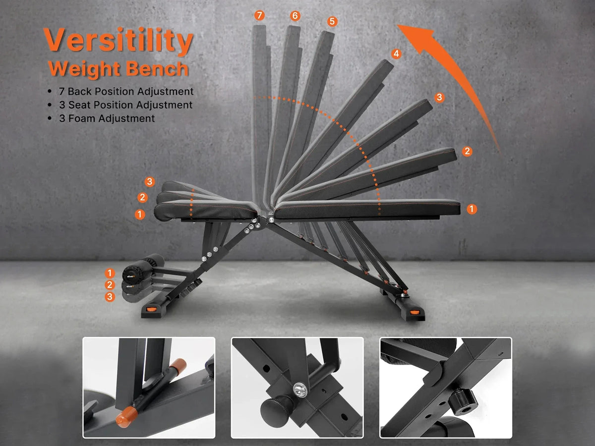 ativafit トレーニングベンチ Adjustable Multi-purpose Home Workout Bench | Ativafit