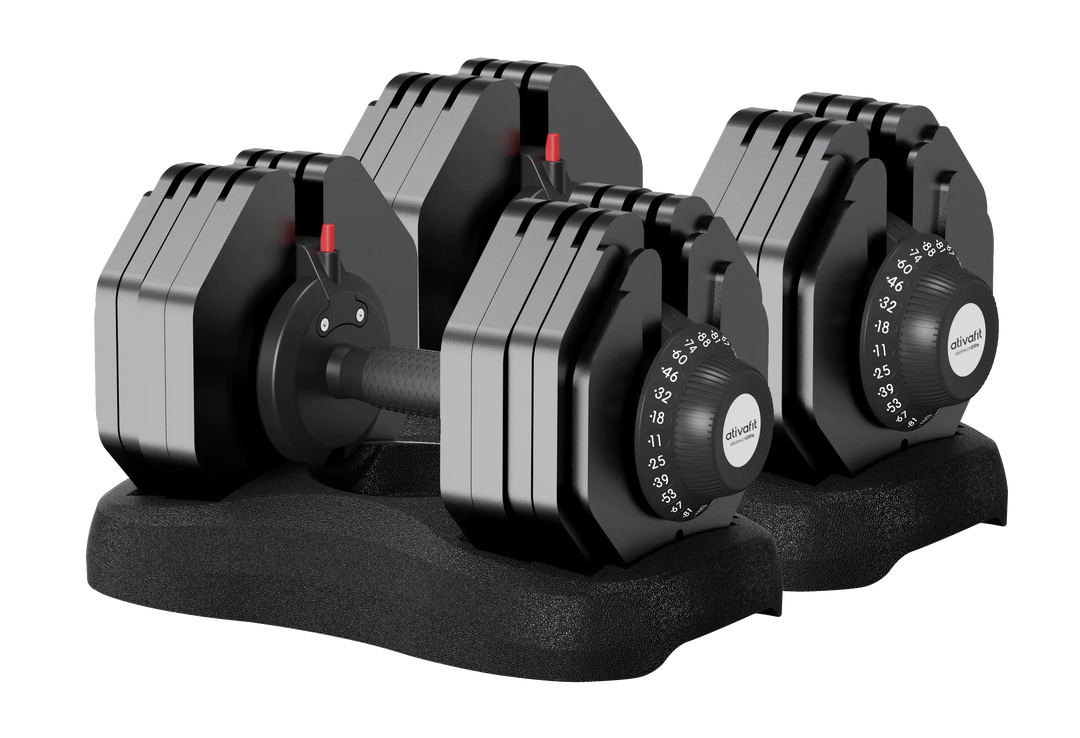 Ativafit Flare 88lb adjustable dumbbell in home gym video for elite training