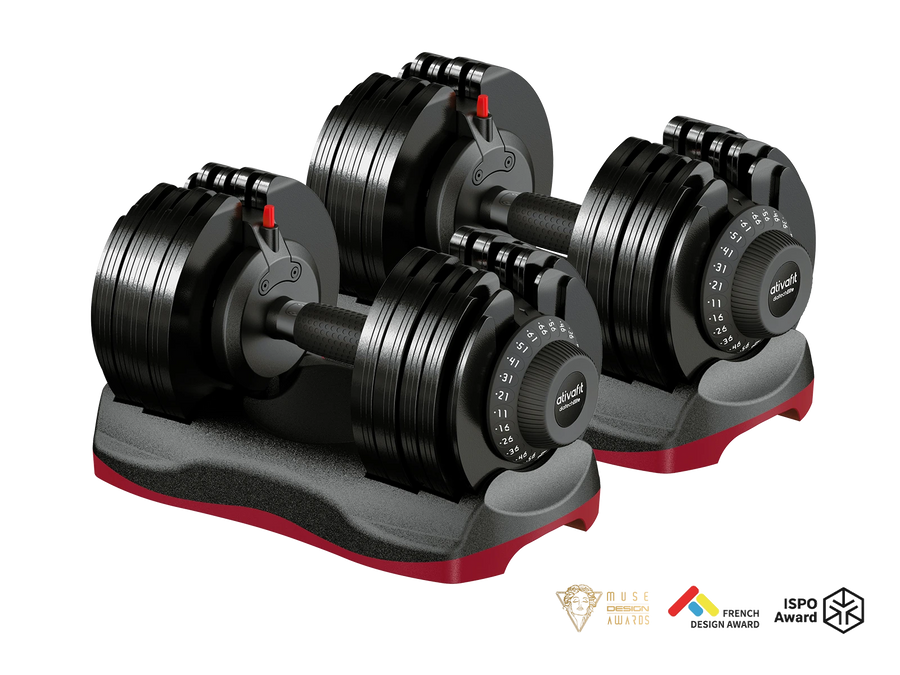 Ativafit Lava 66 Lb Adjustable Dumbbell Set