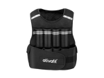 Black weight vest with 'ativafit' branding on a white background