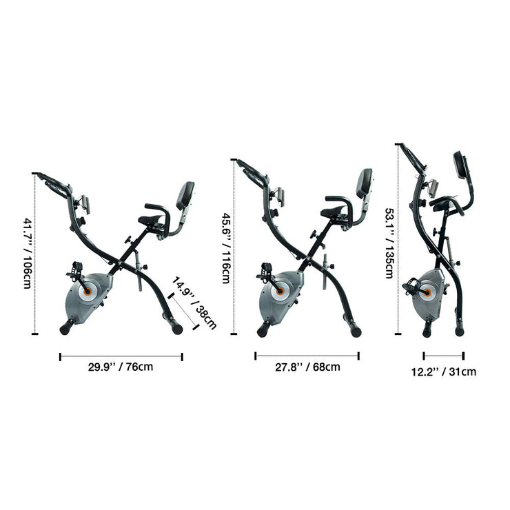 foldable exercise bike folded