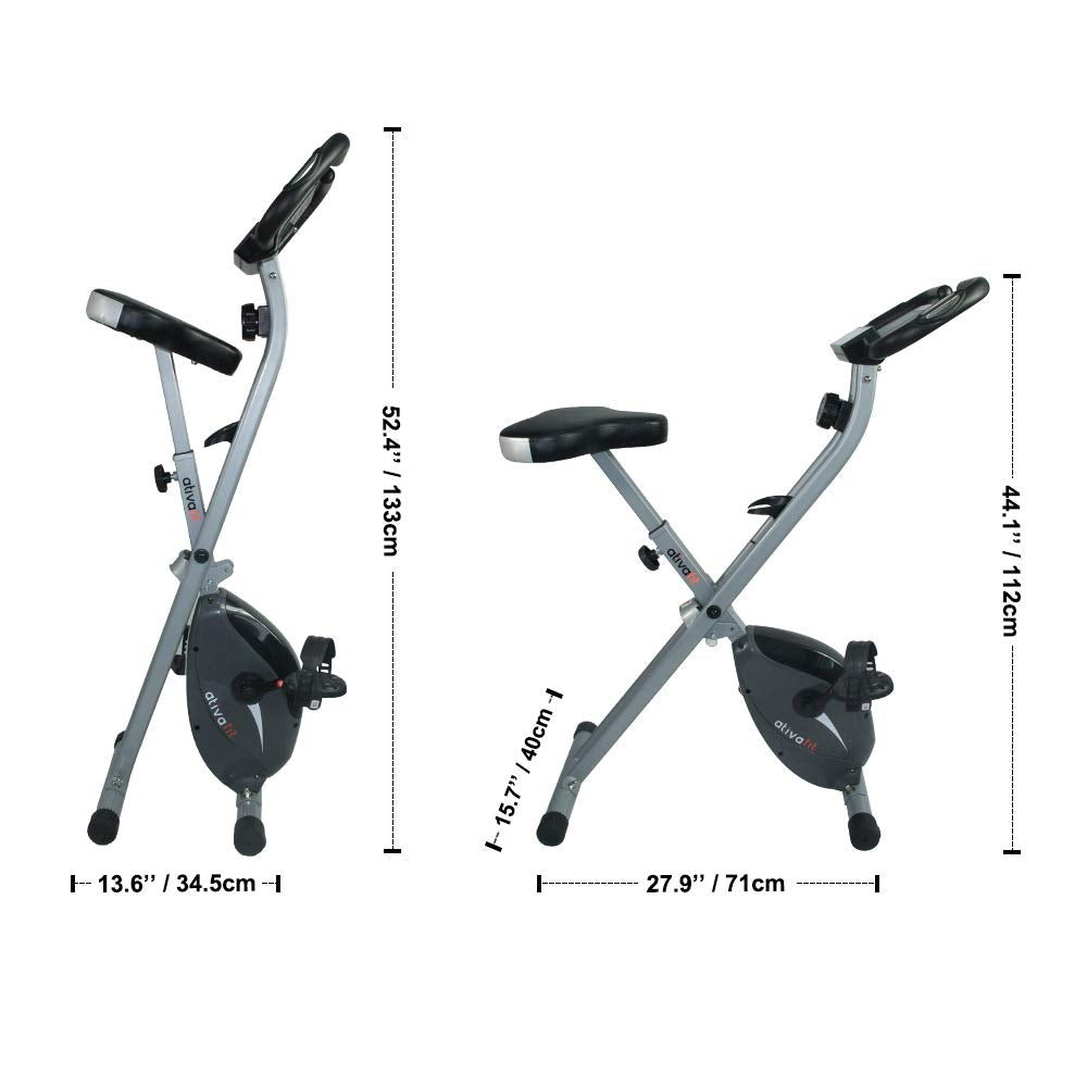 Foldable stationary bike side 