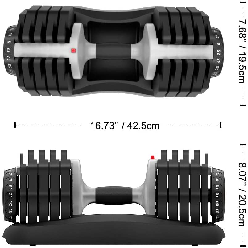 55 Lbs Adjustable Dumbbell Set (Pair)
