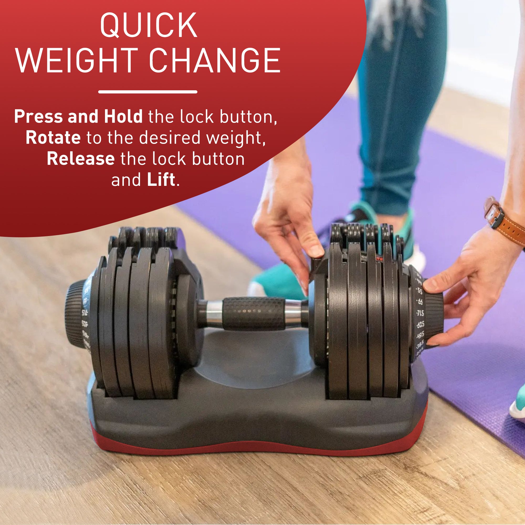 66 Lbs Adjustable Weight Dumbbell Set | DT1166