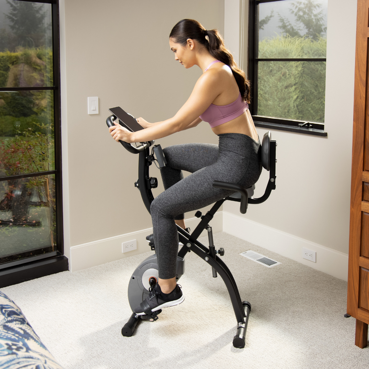 R8 Foldable Exercise Bike w. Upper Body Resistance