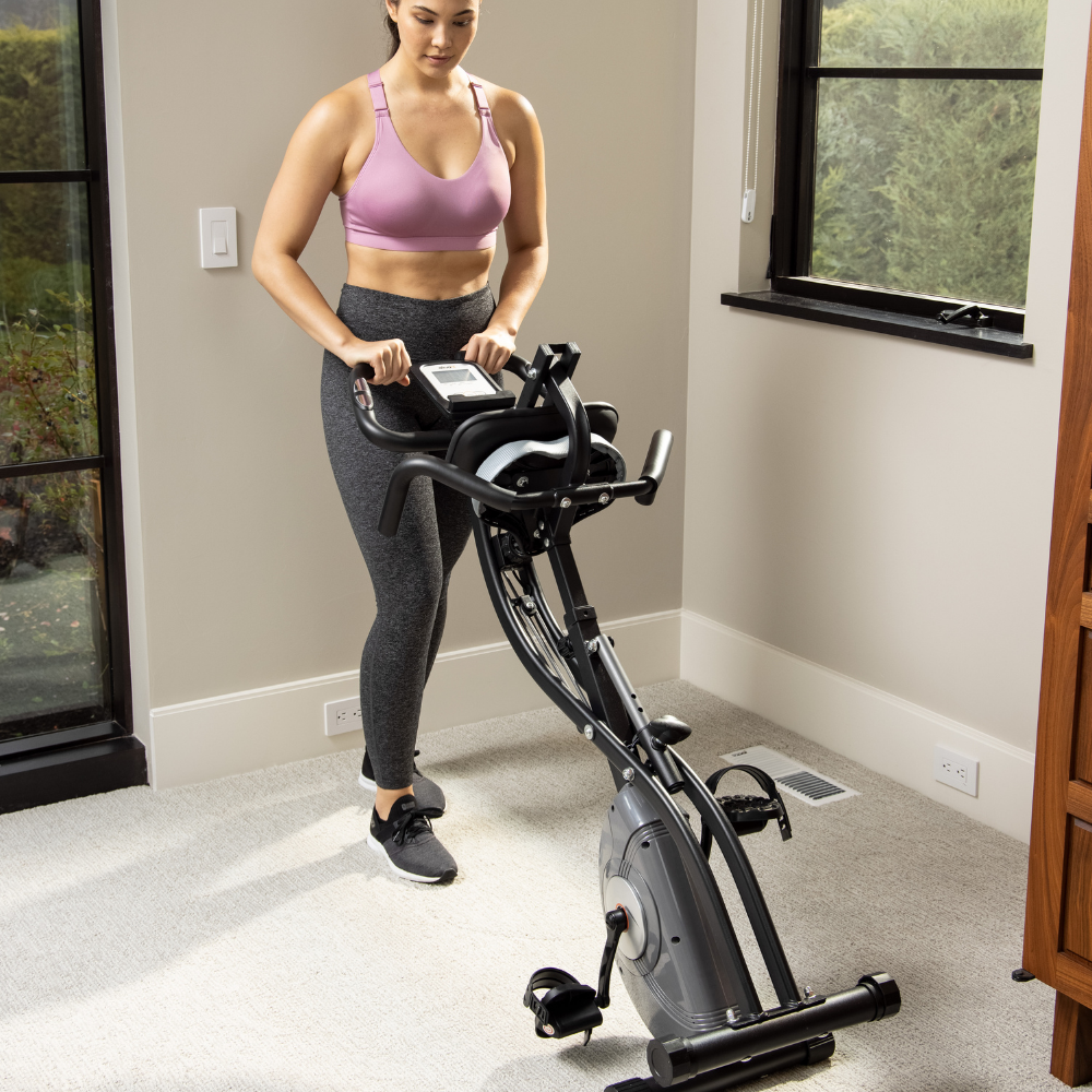 R8 Foldable Exercise Bike w. Upper Body Resistance